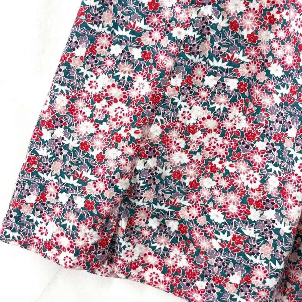 Tea Collection Sleeveless Floral Dress Girls 10 Pink Teal Woven 100% Cotton